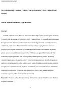 Cover page: The California Safer Consumer Products Program: Evaluating a Novel Chemical Policy Strategy