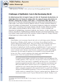 Cover page: Challenges of ophthalmic care in the developing world.