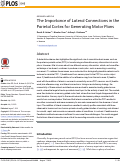 Cover page: The Importance of Lateral Connections in the Parietal Cortex for Generating Motor Plans