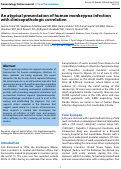 Cover page: An atypical presentation of human monkeypox infection with clinicopathologic correlation