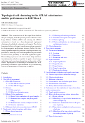 Cover page: Topological cell clustering in the ATLAS calorimeters and its performance in LHC Run 1