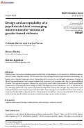 Cover page: Design and acceptability of a psychosocial text messaging intervention for victims of gender-based violence