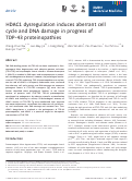 Cover page: HDAC1 dysregulation induces aberrant cell cycle and DNA damage in progress of TDP‐43 proteinopathies