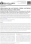 Cover page: Inflammaging: Age and Systemic, Cellular, and Nuclear Inflammatory Biology in Older Adults