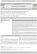 Cover page: Elevated pro-inflammatory gene expression in the third trimester of pregnancy in mothers who experienced stressful life events