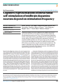 Cover page: Cognitive representations of intracranial self-stimulation of midbrain dopamine neurons depend on stimulation frequency.