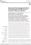 Cover page: Clinical and Immunological Factors That Distinguish COVID-19 From Pandemic Influenza A(H1N1)