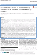 Cover page: Environmental drivers of viral community composition in Antarctic soils identified by viromics