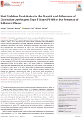 Cover page: NanI Sialidase Contributes to the Growth and Adherence of Clostridium perfringens Type F Strain F4969 in the Presence of Adherent Mucus