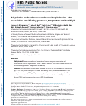 Cover page: Air pollution and cardiovascular disease hospitalization - Are associations modified by greenness, temperature and humidity?