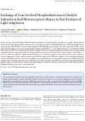 Cover page: Exchange of Cone for Rod Phosphodiesterase 6 Catalytic Subunits in Rod Photoreceptors Mimics in Part Features of Light Adaptation