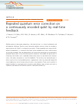 Cover page: Repeated quantum error correction on a continuously encoded qubit by real-time feedback