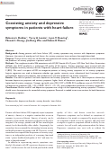 Cover page: Coexisting anxiety and depressive symptoms in patients with heart failure