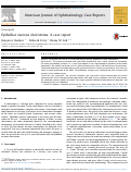 Cover page: Epibulbar osseous choristoma: A case report