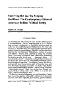 Cover page: Surviving the War by Singing the Blues: The Contemporary Ethos of American Indian Political Poetry