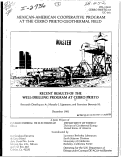 Cover page: RECENT RESULTS OF THE WELL DRILLING PROGRAM AT CERRO PRIETO