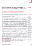 Cover page: Efficacy of the bivalent HPV vaccine against HPV 16/18-associated precancer: long-term follow-up results from the Costa Rica Vaccine Trial.