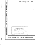 Cover page: THE EFFECTS OF CaEDTA UPON THE METABOLIC PATTERN OF PLUTONIUM IN RATS