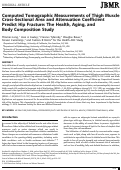 Cover page: Computed tomographic measurements of thigh muscle cross-sectional area and attenuation coefficient predict hip fracture: the health, aging, and body composition study.