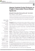 Cover page: Human Cerebral Cortex Proteome of Fragile X-Associated Tremor/Ataxia Syndrome