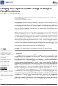 Cover page: Emerging New Targets in Systemic Therapy for Malignant Pleural Mesothelioma.