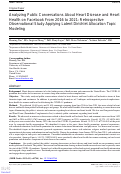 Cover page: Analyzing Public Conversations About Heart Disease and Heart Health on Facebook From 2016 to 2021: Retrospective Observational Study Applying Latent Dirichlet Allocation Topic Modeling