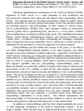 Cover page: Review:<em> Education Research in the Public Interest: Social Justice, Action, and Policy</em> edited by Gloria Ladson-Billings and William F. Tate