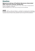 Cover page: Behavioral Indices of Positivity Resonance Associated With Long-Term Marital Satisfaction