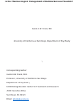 Cover page: Is the pharmacological management of bulimia nervosa plausible?