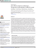 Cover page: Joint effects of genes underlying a temperature specialization tradeoff in yeast