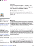 Cover page: Insecticide resistance status of indoor and outdoor resting malaria vectors in a highland and lowland site in Western Kenya