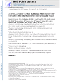 Cover page: Acute gastrointestinal bleeding: proposed study outcomes for new randomised controlled trials