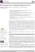 Cover page: Environmental Causes of Idiopathic Pulmonary Fibrosis.