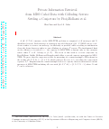 Cover page: Private Information Retrieval from MDS Coded Data With Colluding Servers: Settling a Conjecture by Freij-Hollanti et al.