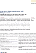 Cover page: Divergence of Iron Metabolism in Wild Malaysian Yeast