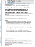 Cover page: Identifying profiles of multisystem physiological activity across early childhood: Examining developmental shifts and associations with stress and internalizing problems