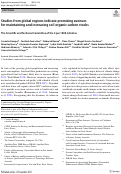 Cover page: Studies from global regions indicate promising avenues for maintaining and increasing soil organic carbon stocks