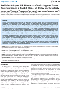Cover page: Acellular Bi-Layer Silk Fibroin Scaffolds Support Tissue Regeneration in a Rabbit Model of Onlay Urethroplasty