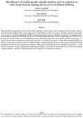 Cover page: The influence of alcohol-specific episodic memory and cue exposure on value-based decision-making and its role in ad libitum drinking