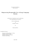 Cover page: Empowering Responsible Use of Large Language Models