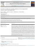 Cover page: Sex effects in predictors of smoking abstinence and neuropsychiatric adverse events in the EAGLES trial