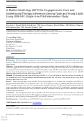 Cover page: A Mobile Health App (WYZ) for Engagement in Care and Antiretroviral Therapy Adherence Among Youth and Young Adults Living With HIV: Single-Arm Pilot Intervention Study