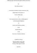 Cover page: Ordering People and Nature through Food Safety Governance