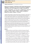 Cover page: Depressive symptoms, self-esteem, HIV symptom management self-efficacy and self-compassion in people living with HIV.