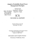 Cover page: Adaptive probability-based power management strategies