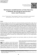 Cover page: Mechanisms and Minimization of False Discovery of Metabolic Bioorthogonal Noncanonical Amino Acid Proteomics