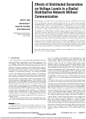 Cover page: Effects of Distributed Generation on Voltage Levels in a Radial Distribution Network Without Communication