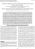 Cover page: Cooperative regulation of the cell division cycle by the protein kinases RAF and AKT
