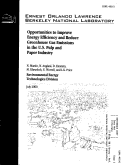 Cover page: Opportunities to Improve Energy Efficiency and Reduce Greenhouse Gas Emissions in the U.S. Pulp and Paper Industry
