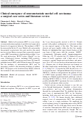 Cover page: Clinical emergence of neurometastatic merkel cell carcinoma: a surgical case series and literature review